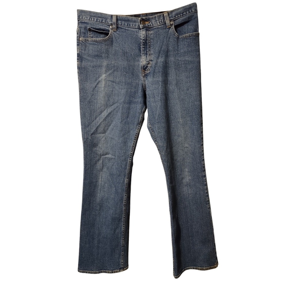 Jeans Eddie Bauer Blue Mens Medium Wash Straight Leg Denim Gorp‎ Core Cabin Core